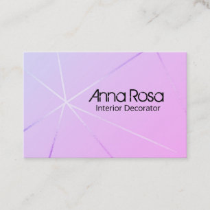 *~* Rose Gold Foil Blue Pink Moderne Geometrie Visitenkarte