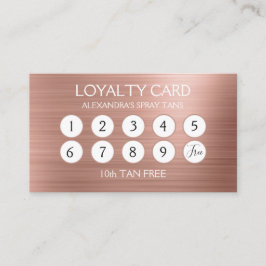 Rose Gold Foil | Blush Pink Foil Loyalty Punch Treuekarte