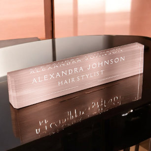 Rose Gold Foil Blush Pink Foil Modern Namensplakette