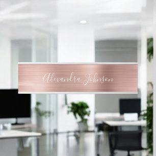 Rose Gold Foil Blush Pink Foil Modern Türschild