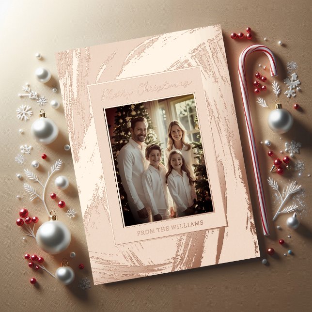 Rose Gold Foil Carte de Noël Modèle (Créateur téléchargé)