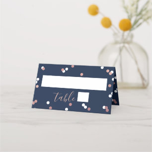Rose Gold Foil Confetti Brautparty Platzkarte
