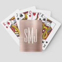 Rose Gold Foil Drei Buchstaben Monogramm