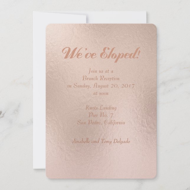 Rose Gold Foil-Effekt Wir haben die Ankündigung (Vorderseite)