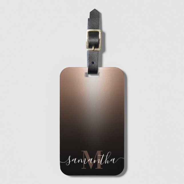 Rose Gold Foil Gepäckanhänger (Vorderseite Vertikal)