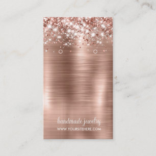 Rose Gold Foil Glitzer Signatur Ofenanzeige Visitenkarte