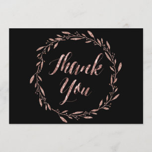 Rose Gold Foil Hochzeit Vielen Dank Karten Schwarz