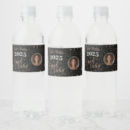Rose Gold Foil-Look Abschluss Wasserflaschen Etike