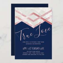 Rose Gold Foil Look Geometric Wedding