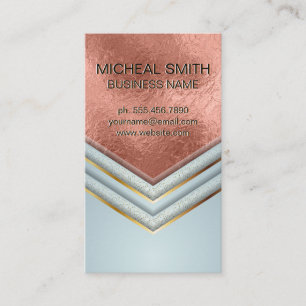 Rose Gold Foil Metallic   Luxusformen Visitenkarte