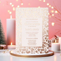 Rose Gold Foil Quinceñera Einladungen Florenz