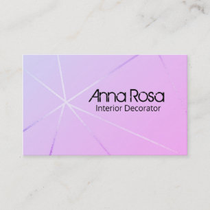*~* Rose Gold Foil Rosa Blau Moderne Geometrie Visitenkarte