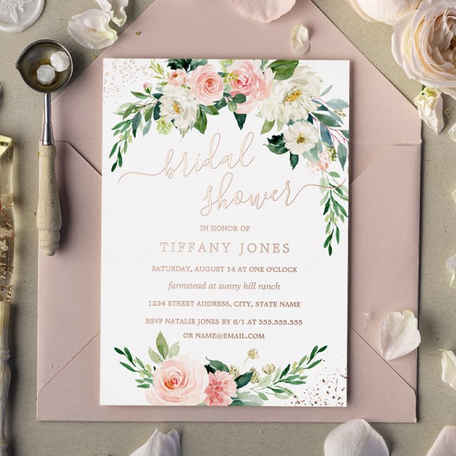 ROSE GOLD FOIL Rosa Brautparty Foil Inv. Folieneinladung (Von Creator hochgeladen)