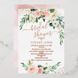 ROSE GOLD FOIL Rosa Brautparty Folieneinladung