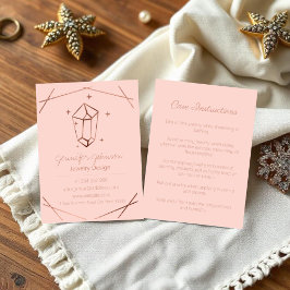 Rose Gold Foil Schmuck Care Business Card Visitenkarte