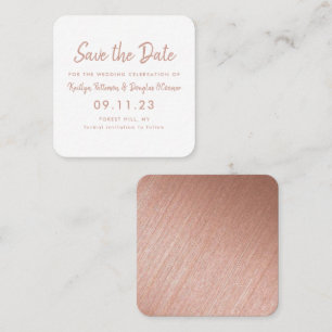 Rose Gold Foil & Script Enregistrer La Carte Date