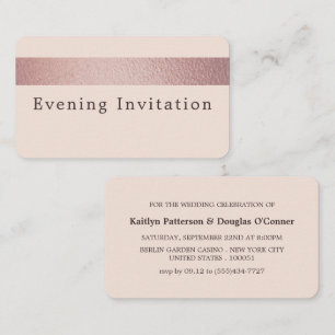 Rose Gold Foil Stripe, Evénement du soir Ticket In