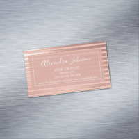 Rose Gold Foil und Burgund gestreift Beruflich