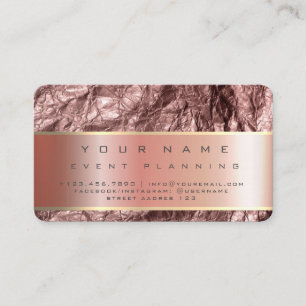 Rose Gold Folie Textur Folie Metall Rosa Visitenkarte