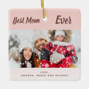 Rose-Gold-Foto der Mutter am besten Keramikornament