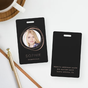 Rose Gold Foto & Name Ausweis