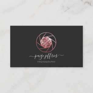 Rose Gold Fotografen-Logo   Unterschrift Visitenkarte