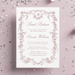 Rose Gold Französischer Rahmen Sweet 16 Geburtstag Einladung<br><div class="desc">Elegante französische Blumenrahmen Rose Gold süße 16 Geburtstagsfeier Einladung. Für eine weiter gehende Anpassung dieses Designs klicken Sie bitte auf die Schaltfläche "DESIGN TOOL" oben!</div>