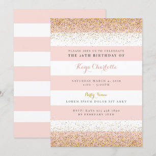 Rose Gold Frauen zum Geburtstag Einladung