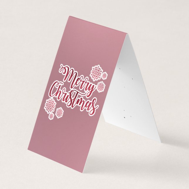 Rose Gold Frohe Weihnachten große Geschenkartikel Visitenkarten (Vorderseite)