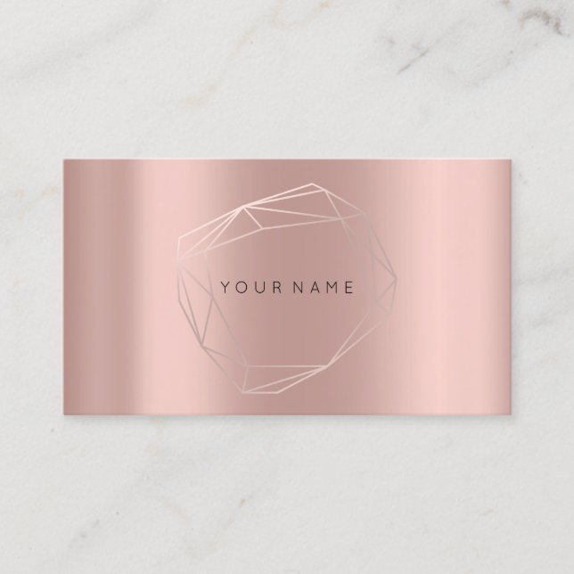 Rose Gold Frühporale Rahmen Vip Metallic Visitenkarte (Vorderseite)
