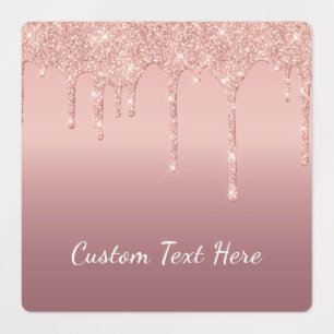 Rose Gold Funkelnd Sticker mit benutzerdefiniertem