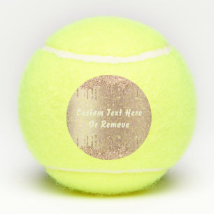 Rose Gold Funkelnd Tennisbälle mit eigenem Text