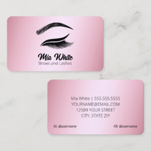 Rose Gold für Brows und Lashes Visitenkarte