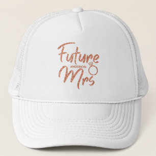Rose Gold Future Frau Bride Trucker Hat Truckerkappe