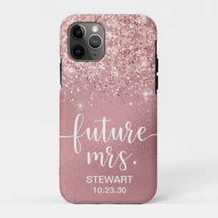 Rose Gold Future Glitzer Case-Mate iPhone Fall Hülle