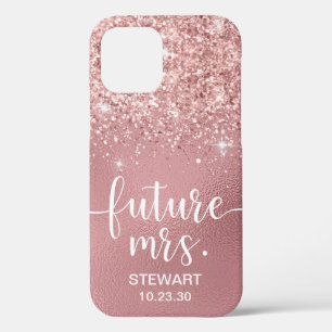 Rose Gold Future Mrs Glitter Case-Mate iPhone Hüll Hülle