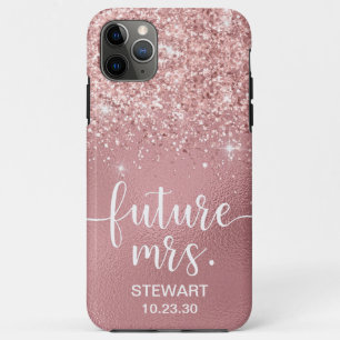 Rose Gold Future Mrs Glitter Case-Mate iPhone Hüll Hülle