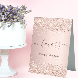 Rose Gold Gastgeschenk Tischaufsteller