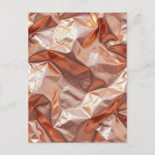 Rose Gold gekraustes Metallfolie Luxus Postkarte