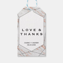 Rose Gold Geometric Marble Liebe und Dank