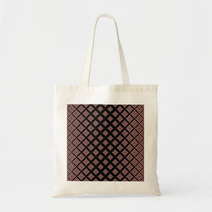 Rose Gold geometrische Formen Schwarzer Hintergrun Tragetasche
