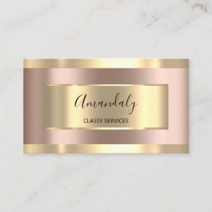 Rose Gold Gerahmt Elegante Berufliche Moderne Visitenkarte