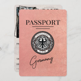 Rose Gold Germany Pass Save the Date