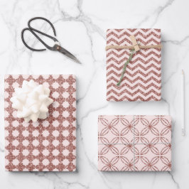 Rose Gold Geschenkpapier Set