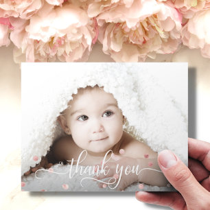 Rose Gold GIRL Baby Dusche DANKE IHNEN Foto