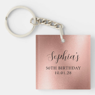 Rose Gold Glam Foil 50e Anniversaire Photo