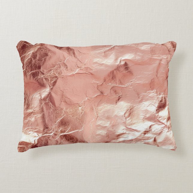 Rose Gold Glam Glitzer Dekokissen (Vorderseite)