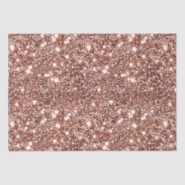 Rose Gold Glam Glitzer Seidenpapier (Vorderseite)