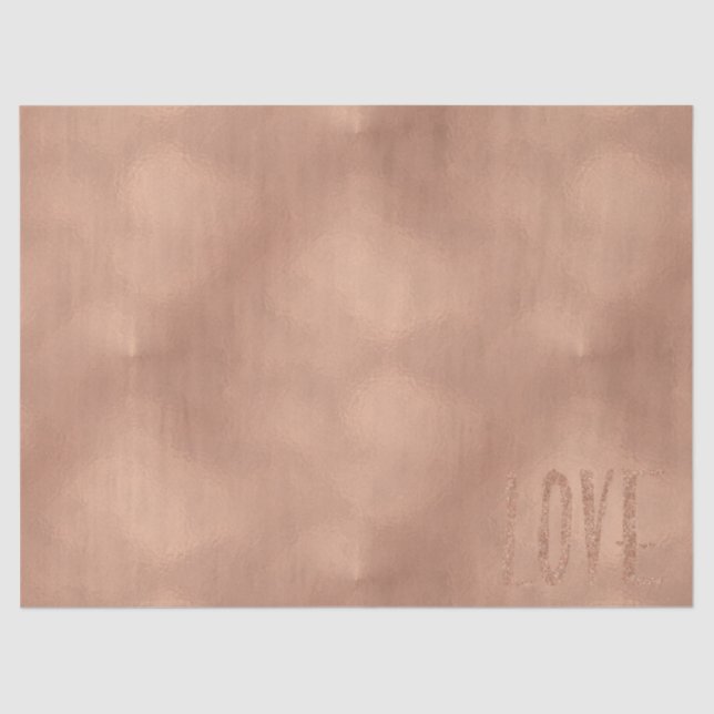 Rose Gold Glam Liebe Seidenpapier (Vorderseite)