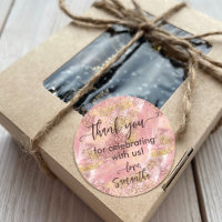 Rose Gold Glam Party Imitate Glitzer Vielen Dank